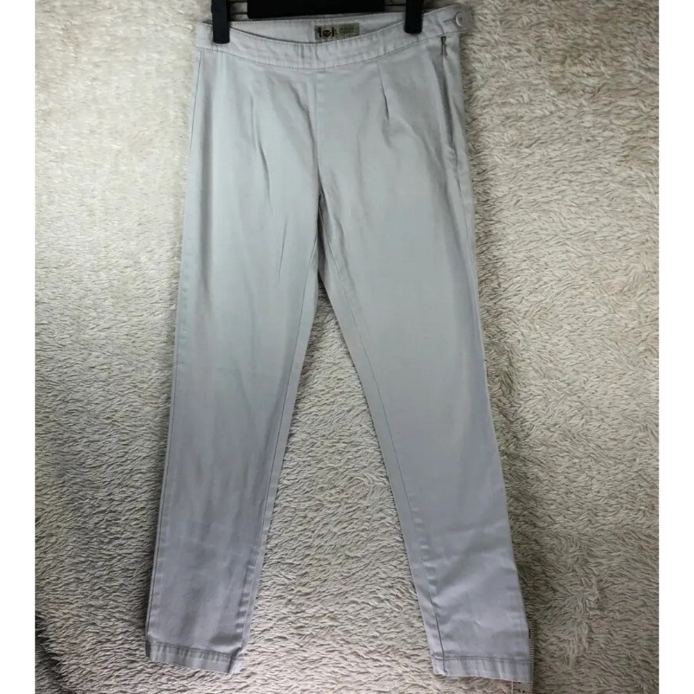 Lei Life Energy Intelligence‎ Womens Straight Leg Pants Beige Stretch Juniors 5